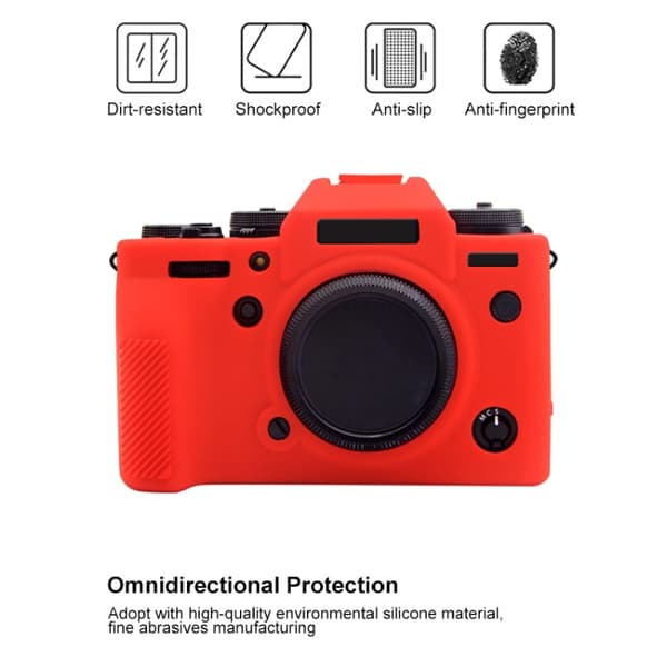 Mjukt silikonfodral för Fujifilm X-T4 Röd