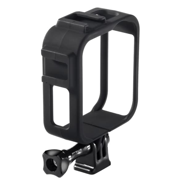 ABS-plast Stötsäker Sido Ramfäste Skyddande Fodral med Bas & Lång Skruv för GoPro Max