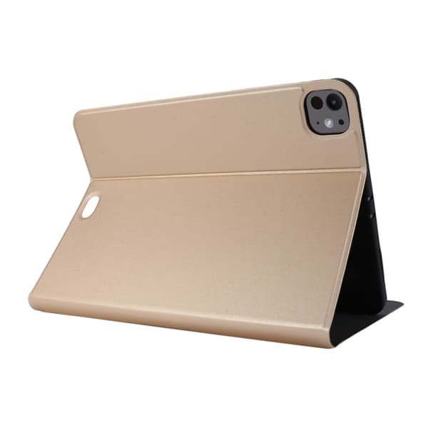 iPad Pro 11 2024 Skal i Stretch Voltage Plain Läderfodral Guld
