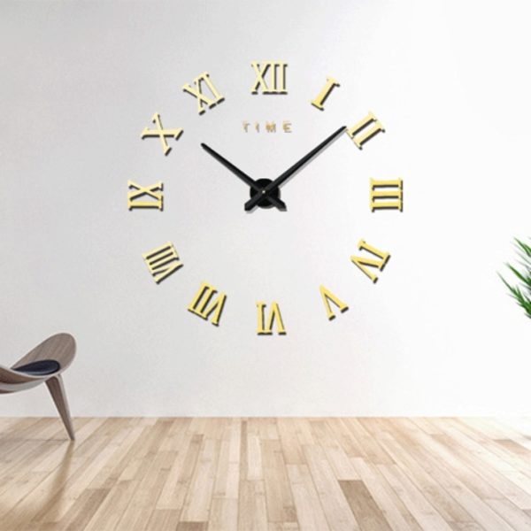 40 tum Kreativt Vardagsrum Dekorativt Ticking Väggklocka (Guld)