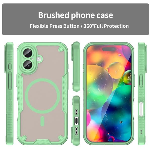 iPhone 17 Skal med Armor Glaze MagSafe Magnetisk Grön