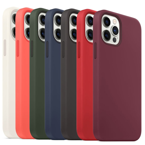 iPhone 16 Pro Max Liquid Silicone Full Coverage MagSafe Skal Vit