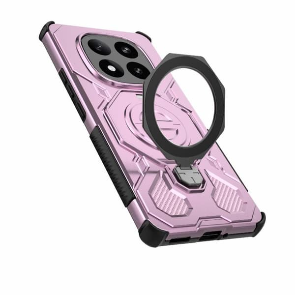Redmi Note 14 Pro+ 5G Global - J-20 Solid Färg MagSafe Magnetisk TPU+PC Mobilskal Rosa