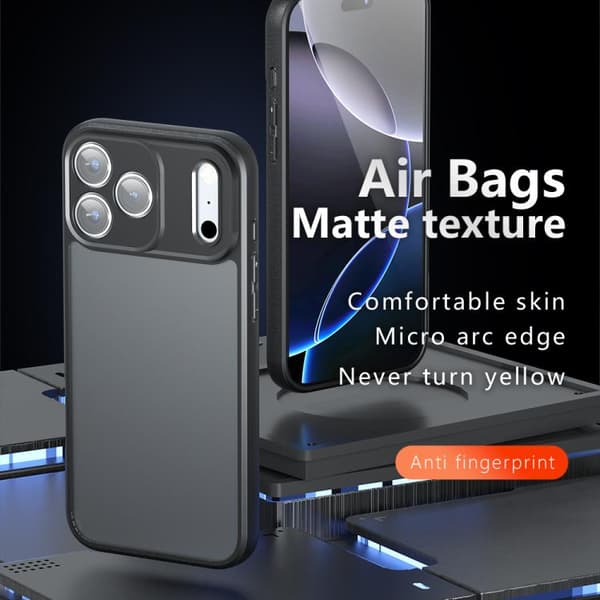 iPhone 18 Pro Max / iPhone 17 Pro Max Skal - Armor Precise Hole PC Hybrid TPU Frostad svart