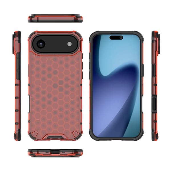 iPhone 17 Air Skal Honeycomb Stötsäker Röd