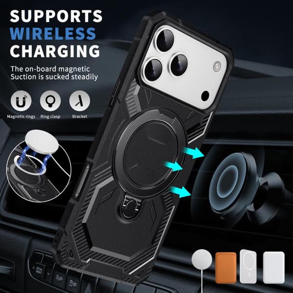iPhone 18 Pro Max / iPhone 17 Pro Max Frostad MagSafe Skal Svart