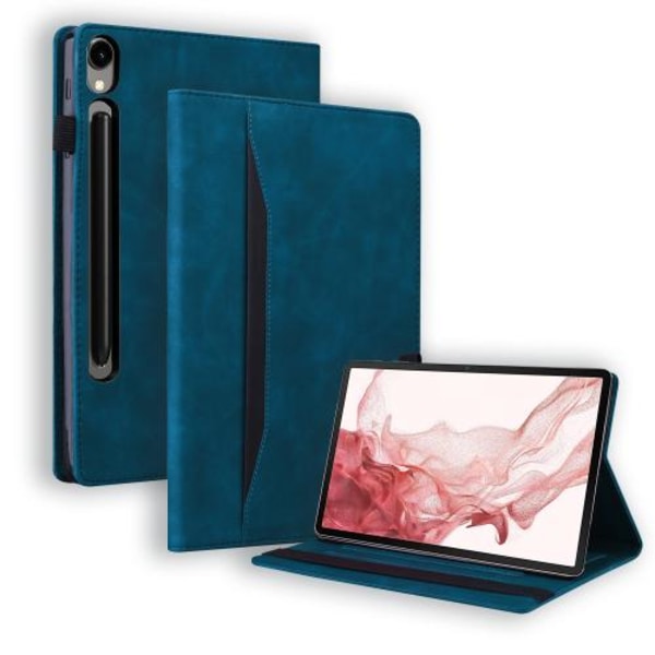 Samsung Galaxy Tab S10 FE+ Skal i Spaltat Stötsäkert Läder Blå