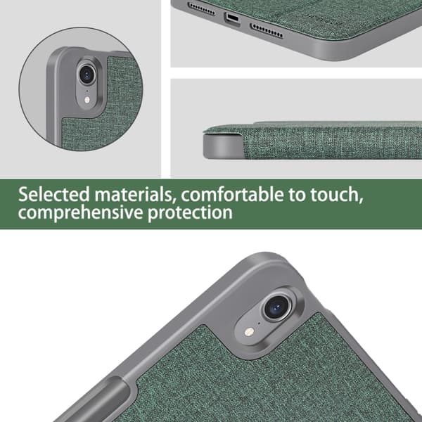 iPad mini 6 / mini 2024 Skal - Mutural Multi-fald Smart Läderfodral Röd