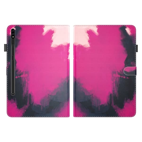 Samsung Galaxy Tab S8+/S7+ Flipfodral i akvarellmönster Bärfärg