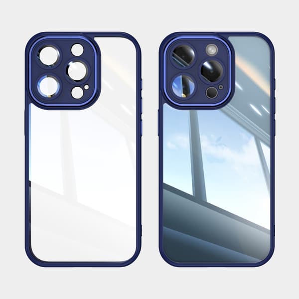 iPhone 16 Pro Max Skal Akryl Hybrid TPU Armor Stötsäker Telefonfodral Blå
