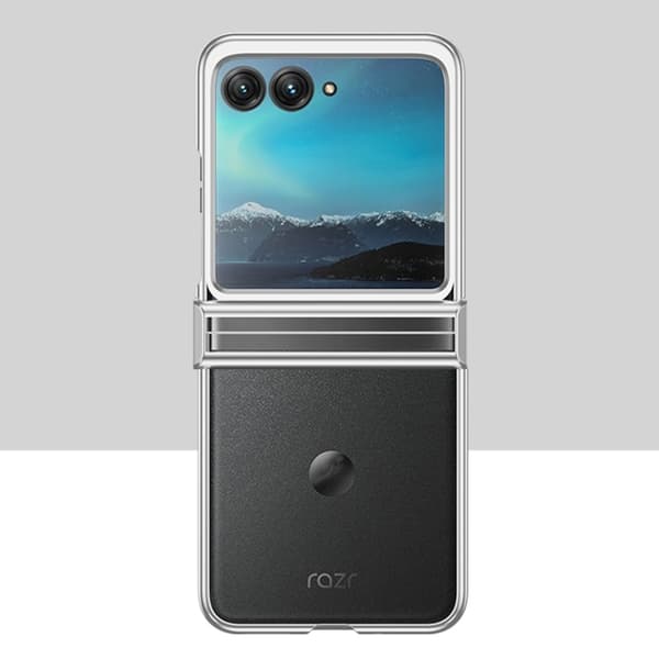 Motorola Razr 50 Skal i Electroplaterad Tre-delad Set Silver