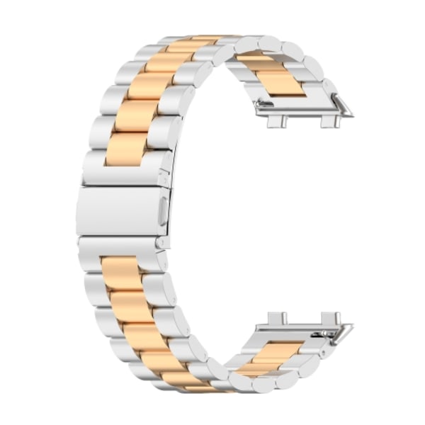 För OPPO Watch 2 42mm rostfritt stål watch med tre pärlor Silver Rose Gold