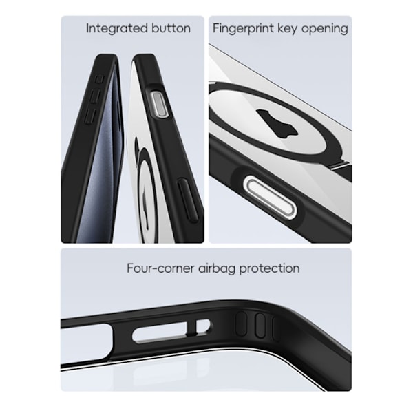 iPhone 16 Pro Hög Transparens MagSafe Skal Mörkblå