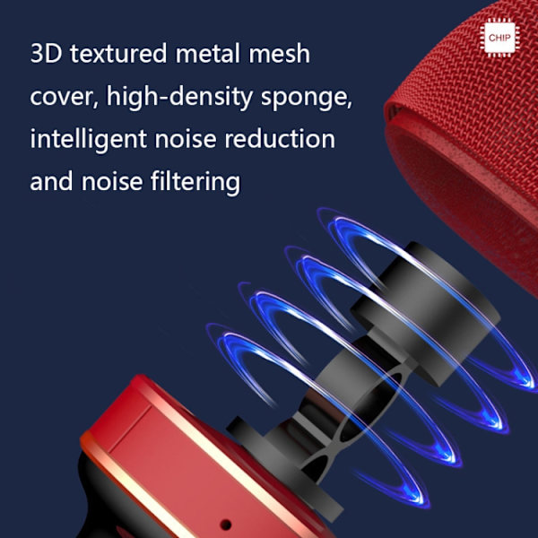 WS898 Live trådlös Bluetooth-mikrofon med ljudfunktion (blå)