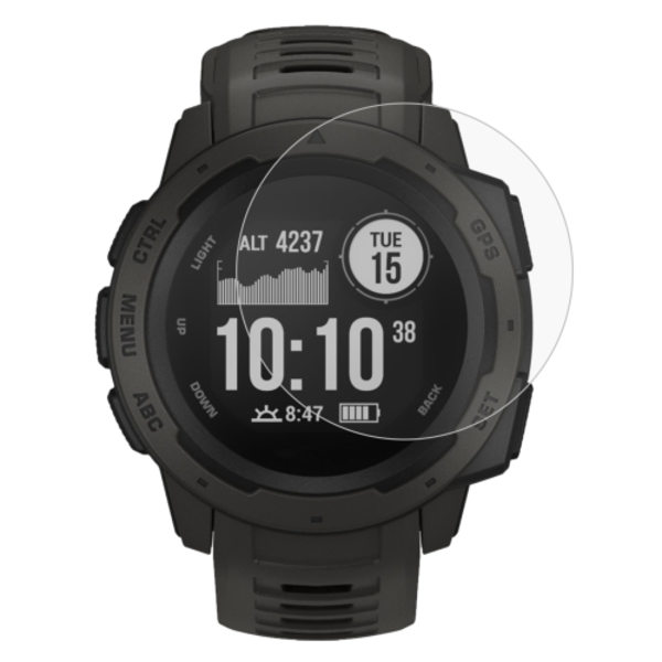 2 ST Hat-Prince 0,2 mm 9H 2,15D Curved Edge härdat glasfilm för Garmin Instinct Intelligent Sports Watch