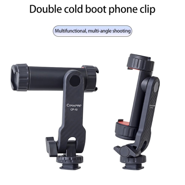 Cimapro Swivel Cold Boot Kamera Telefonfäste Extern Stativ Svart