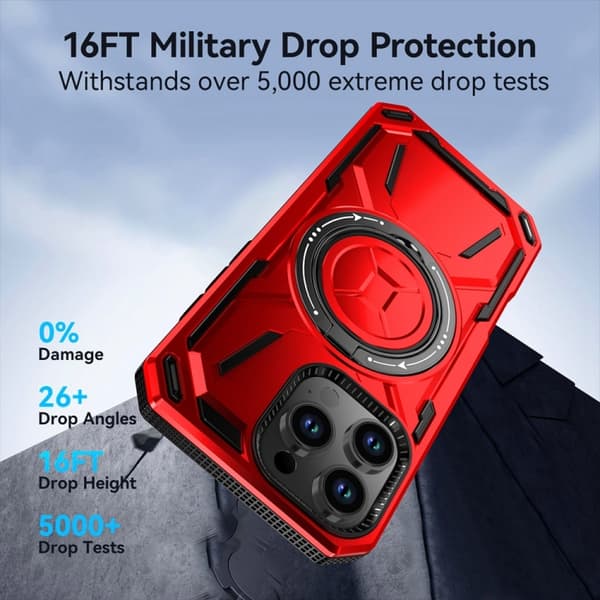 iPhone 16 Pro Max Armor II Series MagSafe Magnetisk Hållare Skal Armégrön