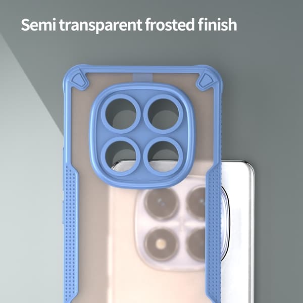 Redmi Note 14 Pro 5G - Armor Glaze PC Hybrid TPU Mobilskal Blå