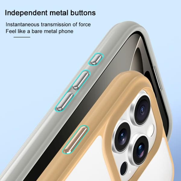 iPhone 16 Pro Max Skal - Phantom Frosted Airbag Stötsäker Transparent Telefonfodral Grå
