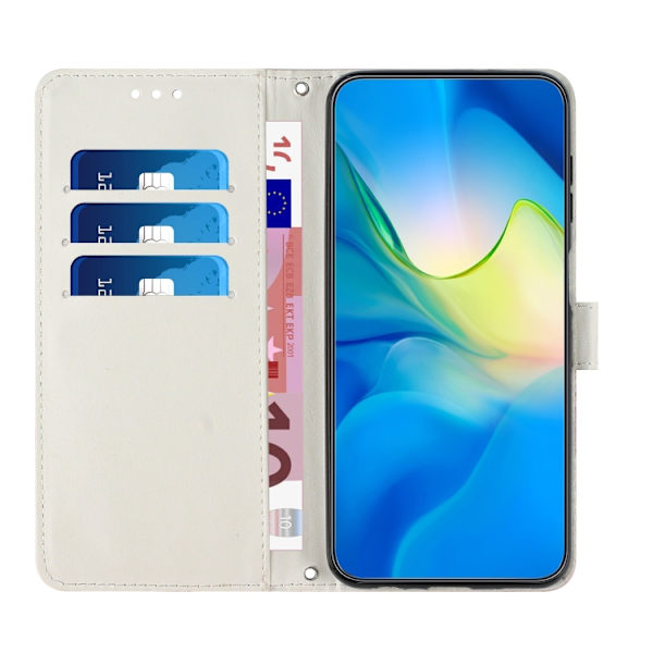 Redmi Note 14 Pro 5G - Marmor Mönster Läderfodral, Global Version Purpur