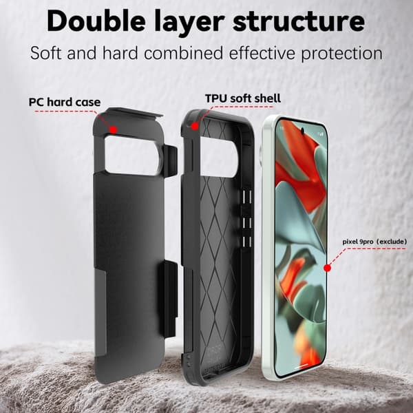 för Pixel 9 Pro XL Skal - RedPepper Armor PC Hybrid TPU Mobilskydd