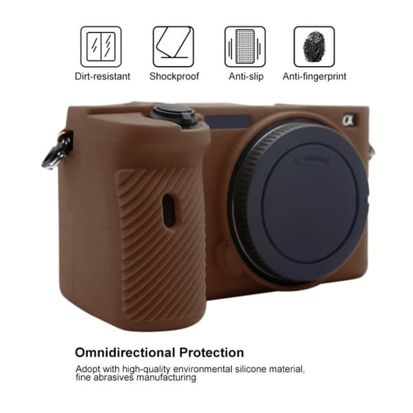 Mjukt silikonfodral för Sony A6600 / ILCE-6600 Kaffe
