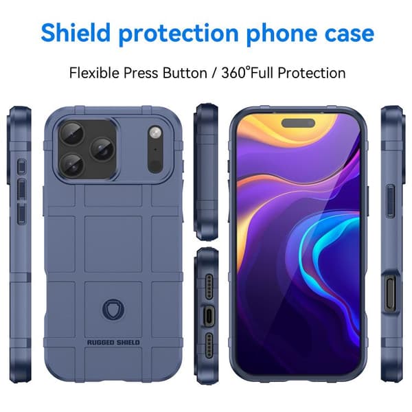 iPhone 18 Pro / iPhone 17 Pro Skal med Full Coverage och Stötskydd - TPU Blå