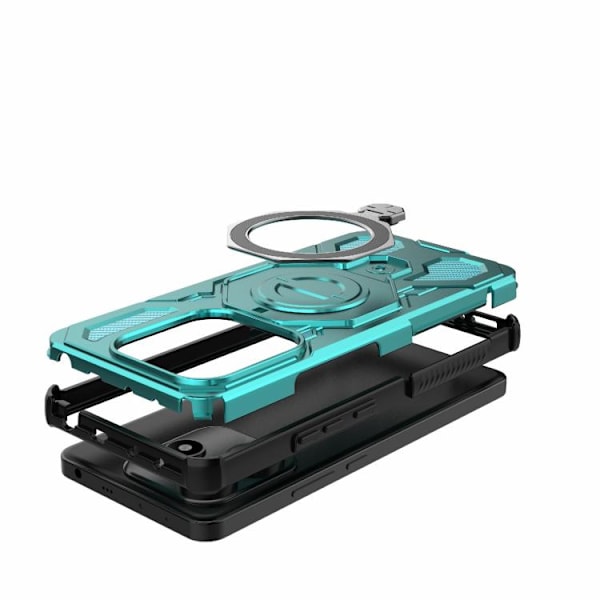 Redmi Note 14 5G J-20 - Solid Färg MagSafe Magnetisk TPU+PC Mobilskal Blå sjön