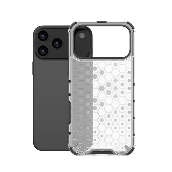 iPhone 18 Pro Max / iPhone 17 Pro Max Skal med Honungskombination och Stötskydd Vit