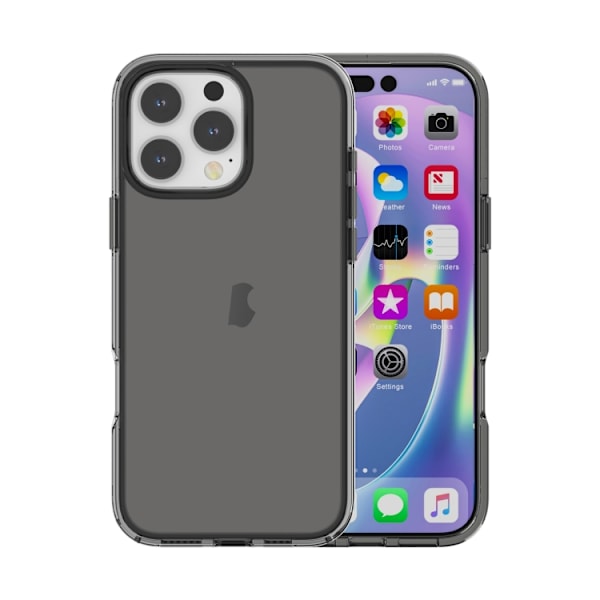 iPhone 16 Pro Shockproof Terminator Transparent Skal Grå