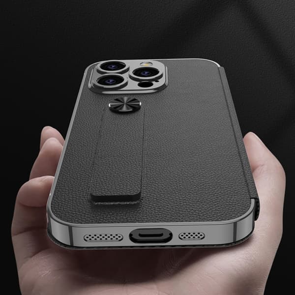 iPhone 16 Pro Max GKK Plating Phantom Flip Fodral med MagSafe - Skal för iPhone 16 Pro Max Brun