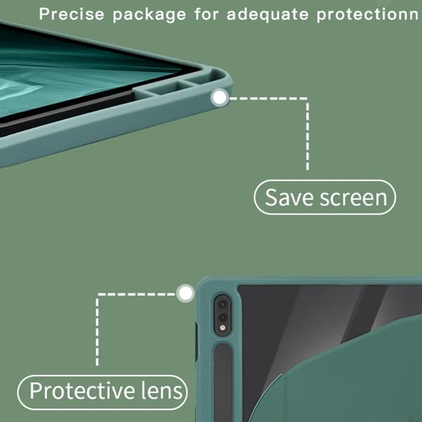 Samsung Galaxy Tab A7 Lite 360° Rotationsskydd i Läder Lila
