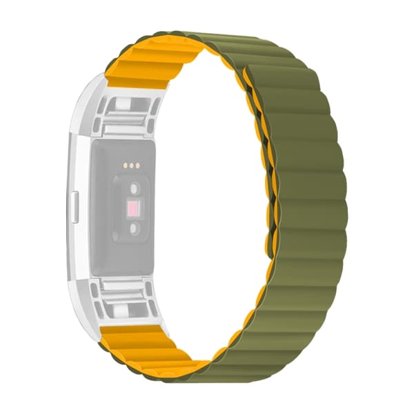 För Fitbit Charge 2 Magnetic Watch Band i silikon Army Green