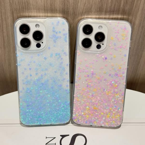 iPhone 18 Pro Max / iPhone 17 Pro Max Skal med Glittrande Gradient - Epoxy TPU Lysande färger
