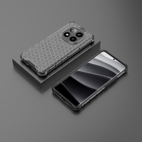 Redmi Note 14 Pro+ 5G - Honeycomb Stöttåligt Mobilskal Svart