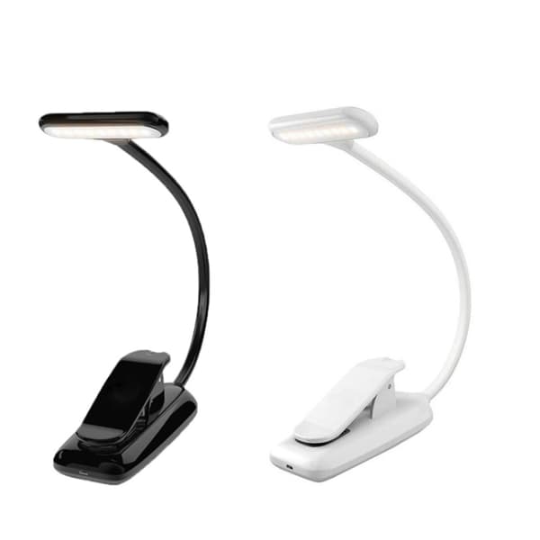 8021 Mini Bokklämma Ljus LED Noter Ögonskydd Läslampa (Vit)