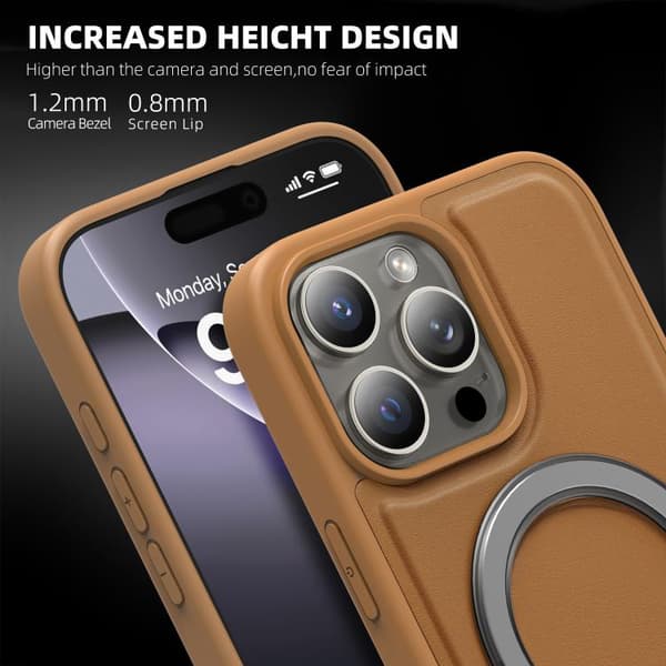 iPhone 16 Pro Max Silver Shield MagSafe Hållare Stötsäker Skal Purpur