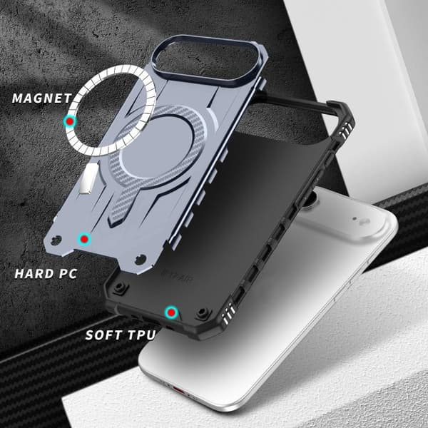 iPhone 17 Air Skal MagSafe TPU Hybrid PC Grå