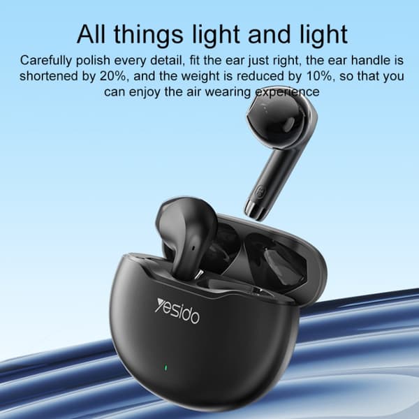 Yesido TWS21 Bluetooth 5.3 TWS Trådlösa Bluetooth-hörlurar Vit