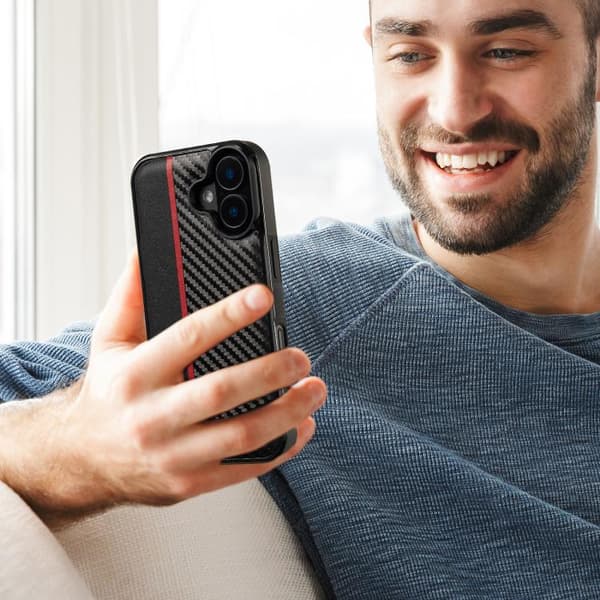 iPhone 17 Skal - kolfibertextur, 3 - 1 Stötsäker
