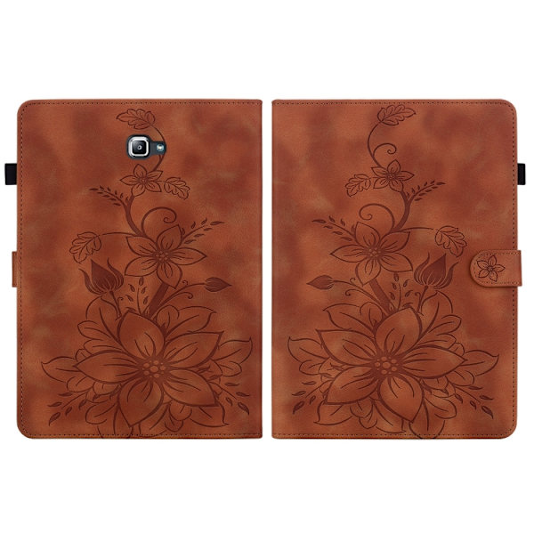 Samsung Galaxy Tab A 10.1 (2016) Lily Prägad Läderfodral Brun