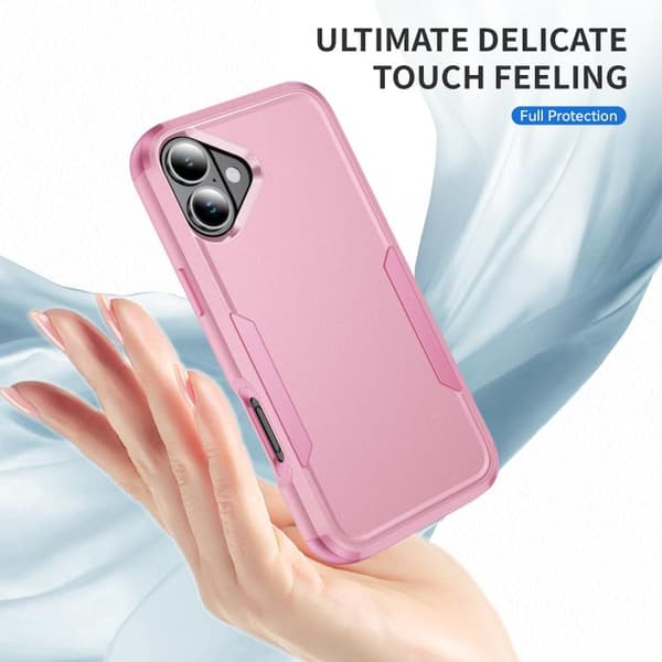 iPhone 17 Skal - TPU + PC, Stötabsorberande Rosa
