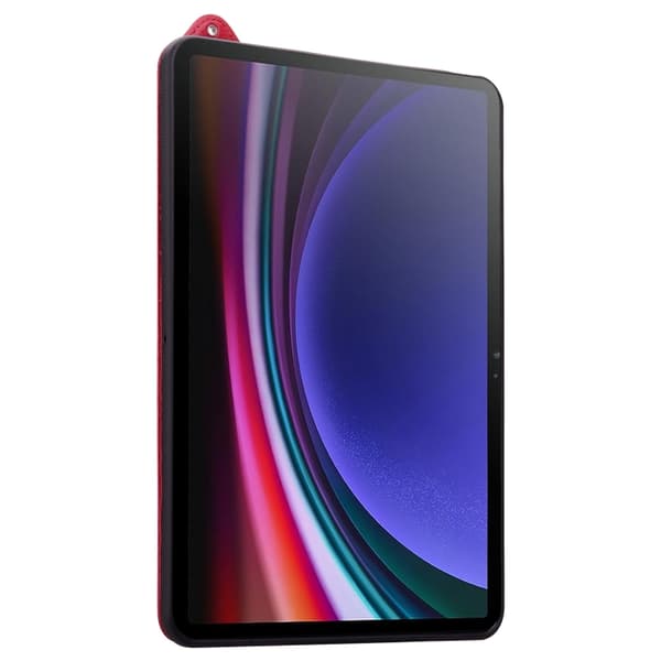 Samsung Galaxy Tab A9+ / A11+ TPU Läderfodral med Handledsrem Röd