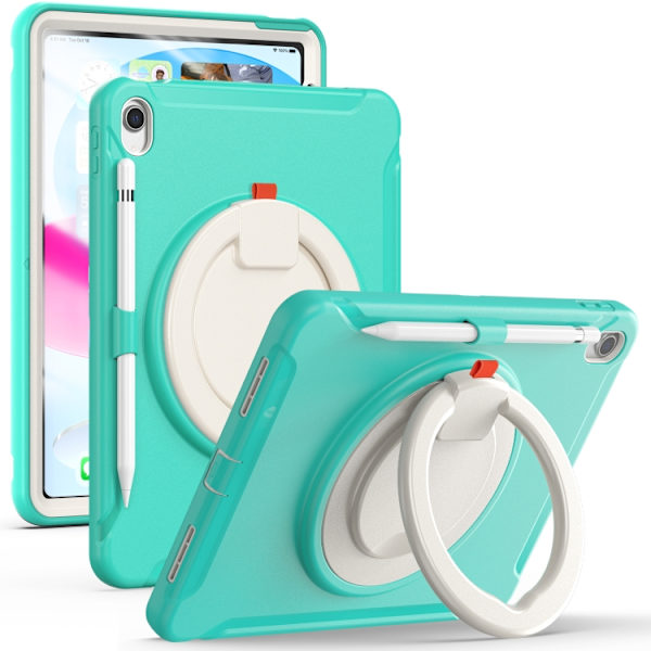 iPad 11 11:e generation / 10.9 10:e generation 2022/2025 Shockproof TPU + PC Skyddande Skal Mintgrön