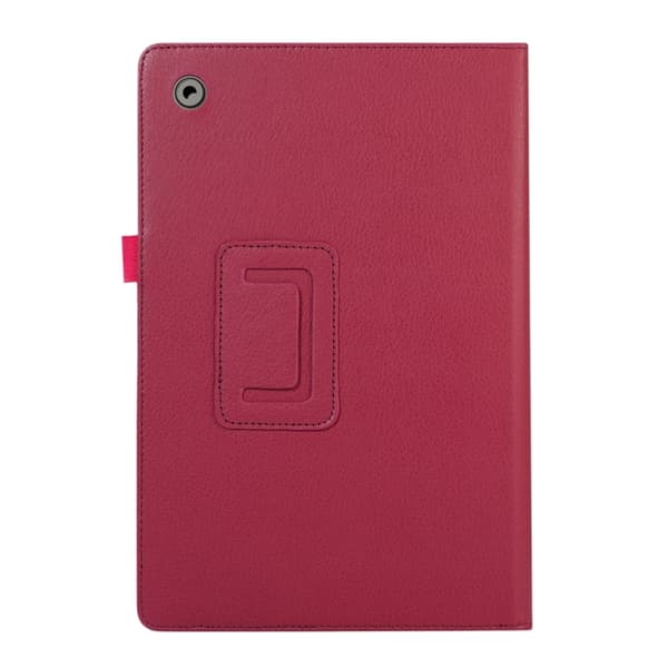 Samsung Galaxy Tab A9 / A11 Litchi Textur Läderfodral med Ställ Rosaröd