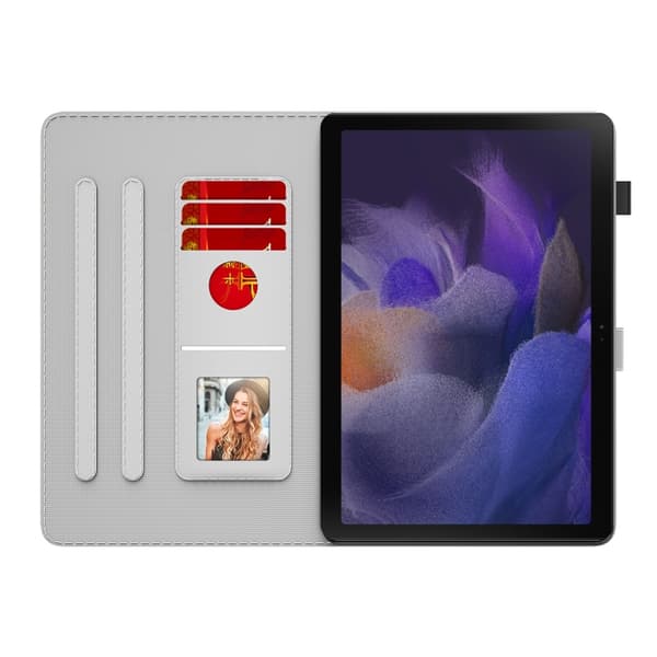 Samsung Galaxy Tab A9 / A11 Flipfodral i akvarellmönster Höstlöv