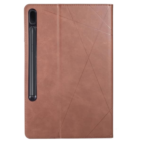 Samsung Galaxy Tab S7 FE/S7+/S8+ Prismatisk läderfodral Brun