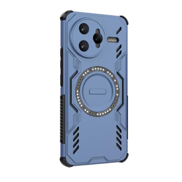 Redmi K80 Pro 5G - Butterfly Armor MagSafe Magnetisk Ring Stötsäker Mobilskal Blå
