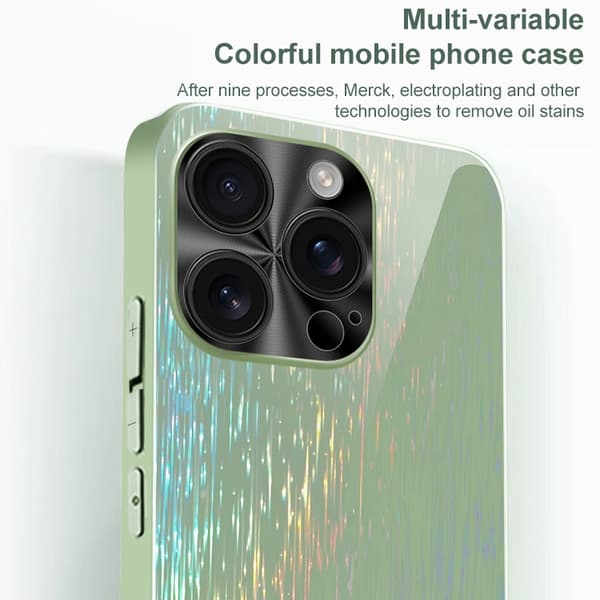 iPhone 16 Pro Max Färgglad Ultratunn Stötsäker Skal Blå
