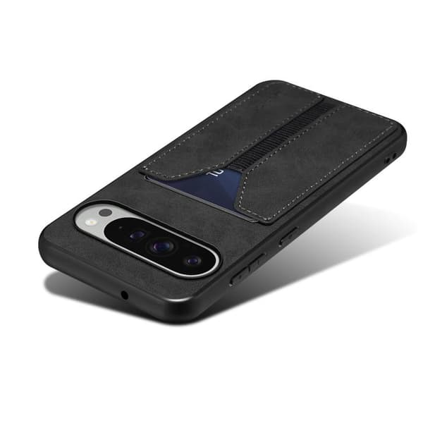 för Pixel 10 Pro XL Skal med Denior D07 DV Elastisk Kortfack PU Baksida Svart